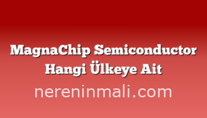 MagnaChip Semiconductor Hangi Ülkeye Ait