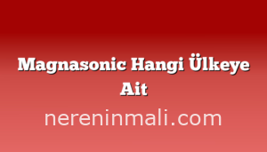 Magnasonic Hangi Ülkeye Ait