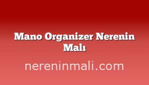 Mano Organizer Nerenin Malı