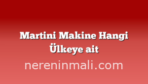 Martini Makine Hangi Ülkeye ait