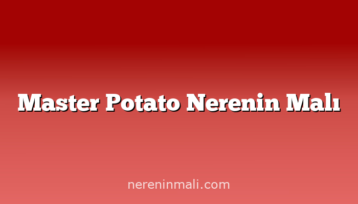 Master Potato Nerenin Malı