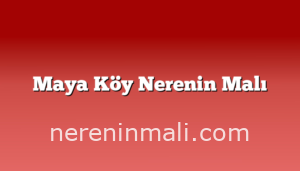 Maya Köy Nerenin Malı