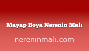 Mayap Boya Nerenin Malı