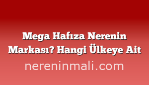 Mega Hafıza Nerenin Markası? Hangi Ülkeye Ait