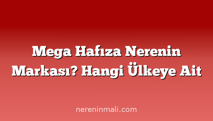 Mega Hafıza Nerenin Markası? Hangi Ülkeye Ait