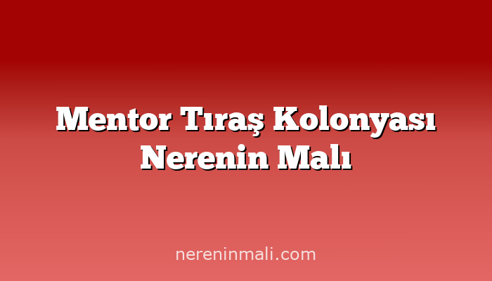 Mentor Tıraş Kolonyası Nerenin Malı