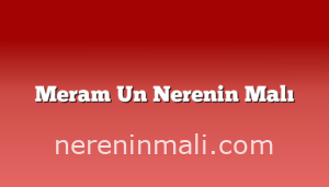 Meram Un Nerenin Malı