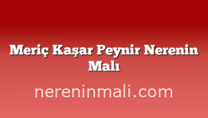 Meriç Kaşar Peynir Nerenin Malı