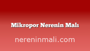 Mikropor Nerenin Malı