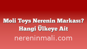 Moli Toys Nerenin Markası? Hangi Ülkeye Ait