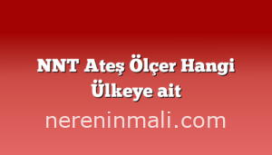 NNT Ateş Ölçer Hangi Ülkeye ait