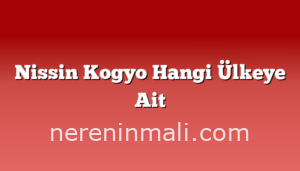 Nissin Kogyo Hangi Ülkeye Ait