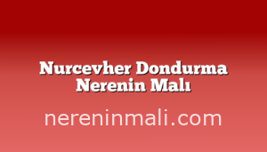 Nurcevher Dondurma Nerenin Malı