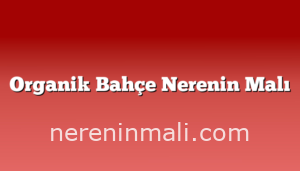 Organik Bahçe Nerenin Malı