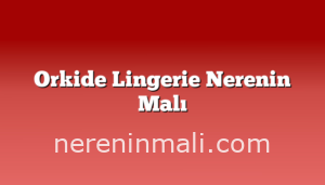 Orkide Lingerie Nerenin Malı