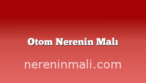 Otom Nerenin Malı