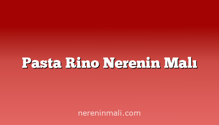 Pasta Rino Nerenin Malı