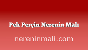 Pek Perçin Nerenin Malı