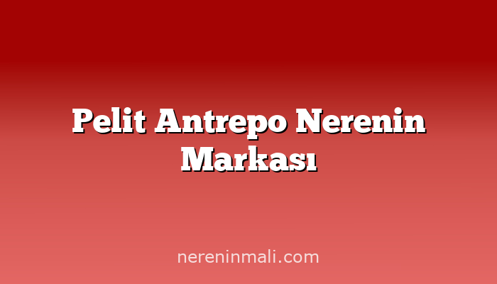 Pelit Antrepo Nerenin Markası