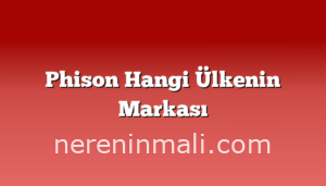 Phison Hangi Ülkenin Markası