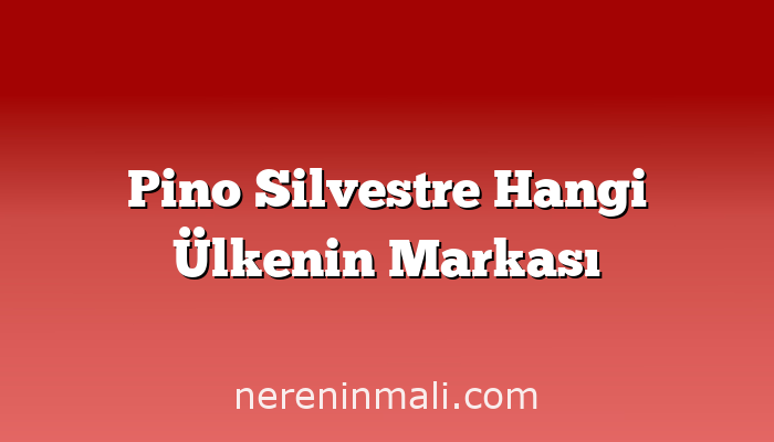 Pino Silvestre Hangi Ülkenin Markası