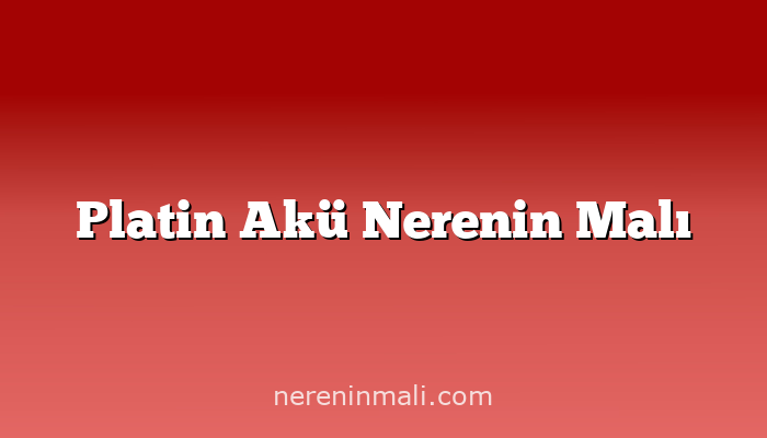 Platin Akü Nerenin Malı