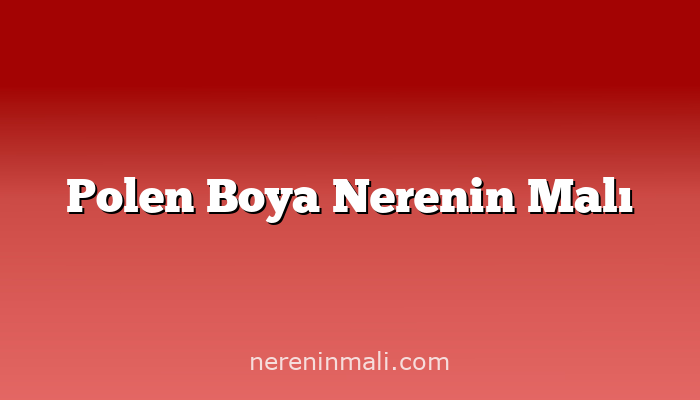 Polen Boya Nerenin Malı