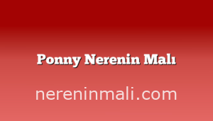 Ponny Nerenin Malı