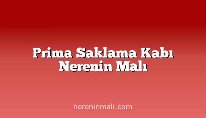 Prima Saklama Kabı Nerenin Malı