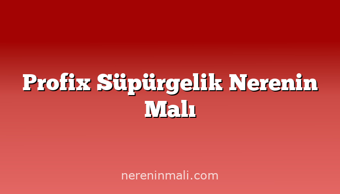 Profix Süpürgelik Nerenin Malı