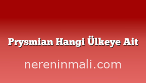 Prysmian Hangi Ülkeye Ait