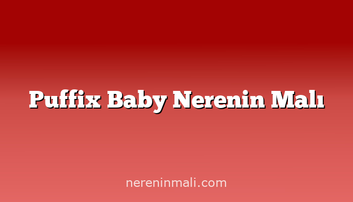 Puffix Baby Nerenin Malı