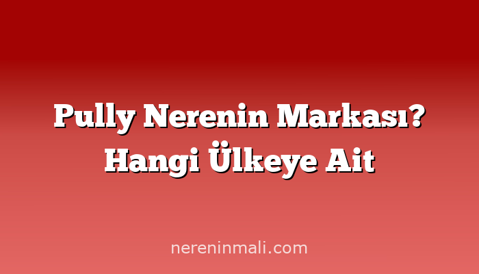 Pully Nerenin Markası? Hangi Ülkeye Ait