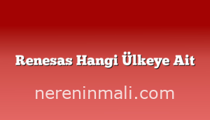 Renesas Hangi Ülkeye Ait