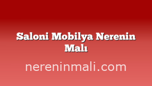 Saloni Mobilya Nerenin Malı