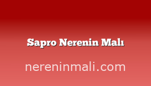 Sapro Nerenin Malı