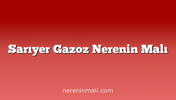 Sarıyer Gazoz Nerenin Malı