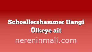 Schoellershammer Hangi Ülkeye ait