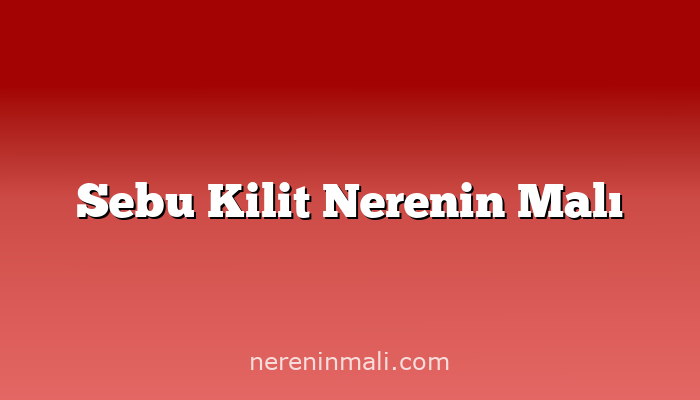 Sebu Kilit Nerenin Malı