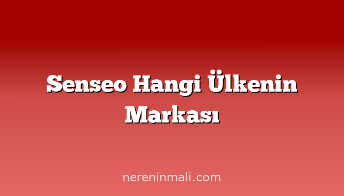 Senseo Hangi Ülkenin Markası