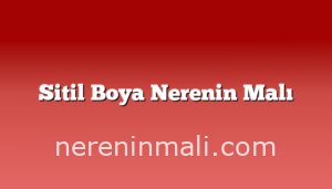 Sitil Boya Nerenin Malı