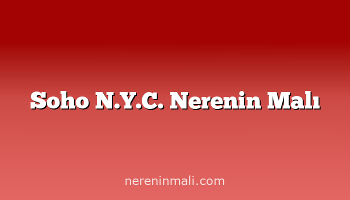 Soho N.Y.C. Nerenin Malı