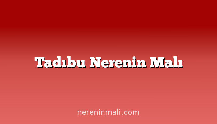 Tadıbu Nerenin Malı