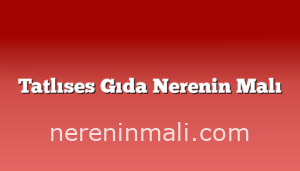 Tatlıses Gıda Nerenin Malı