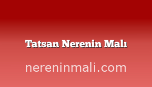 Tatsan Nerenin Malı