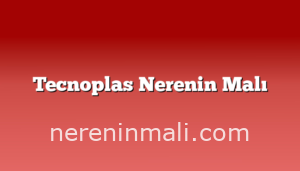 Tecnoplas Nerenin Malı