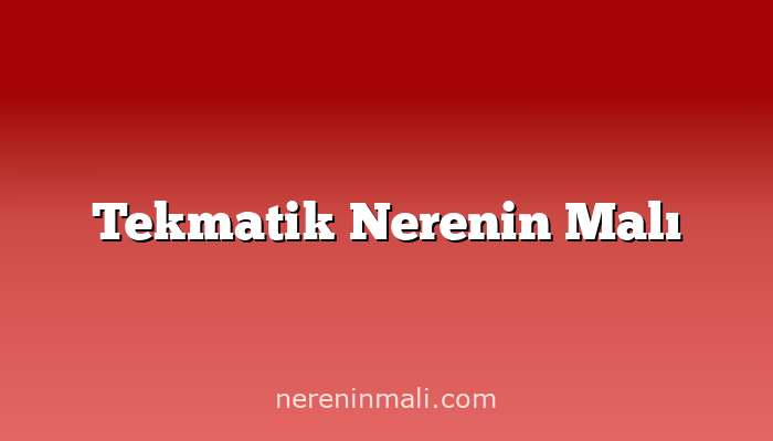 Tekmatik Nerenin Malı