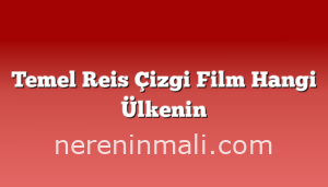 Temel Reis Çizgi Film Hangi Ülkenin