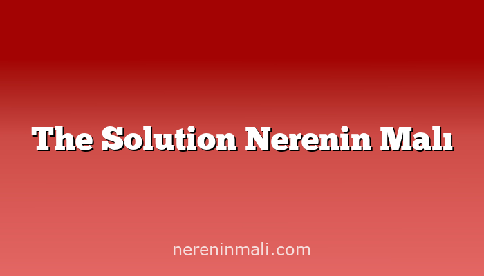 The Solution Nerenin Malı
