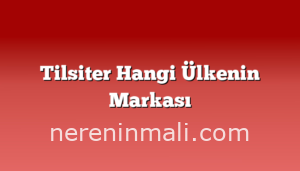 Tilsiter Hangi Ülkenin Markası